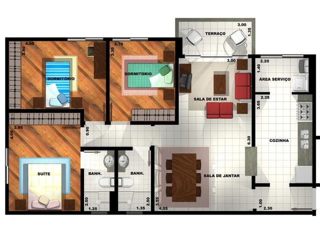 Foto do Apartamento - Apartamento à venda 3 Quartos, 1 Suite, 95M², Varginha, Itajubá - MG | Condomínio Dona Julia | MOHALLEM e LOPES CORRETAGEM E ADMINISTRACAO DE IMOVEIS LTDA