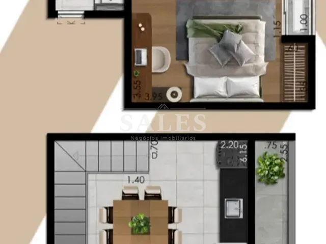 Cobertura / Penthouse com 83m² 2 quartos e 3 banheiros, à venda, no bairro Mariano Procópio em Juiz de Fora