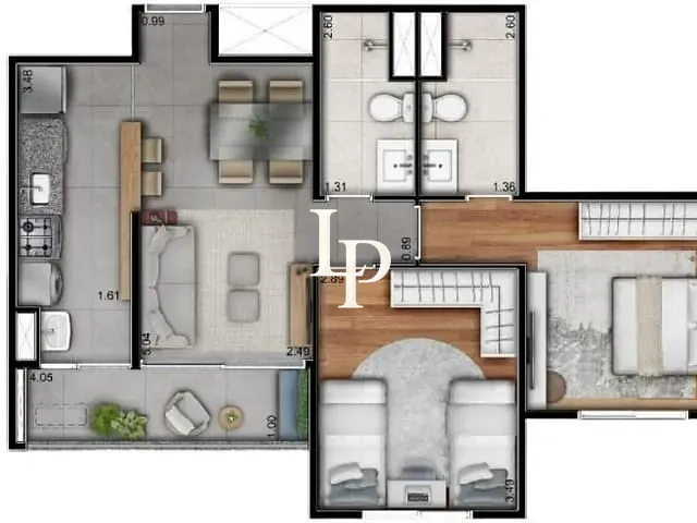 Apartamento 2 quartos e 1 banheiro, à venda, no bairro Planalto em São Bernardo do Campo