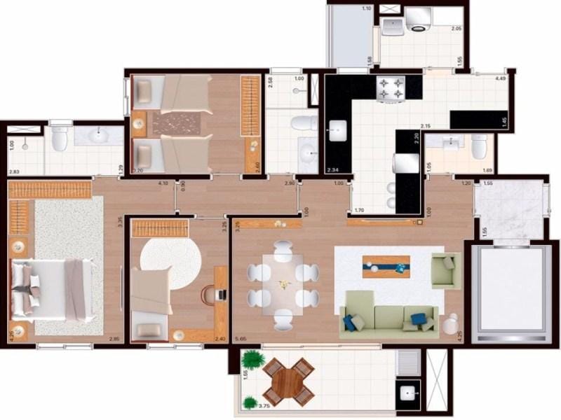 Apartamento, 3 quartos, 95 m² - Foto 2