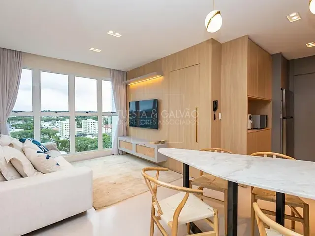 Apartamento com 60m² 1 quarto e 2 banheiros, à venda, no bairro Cabral em Curitiba