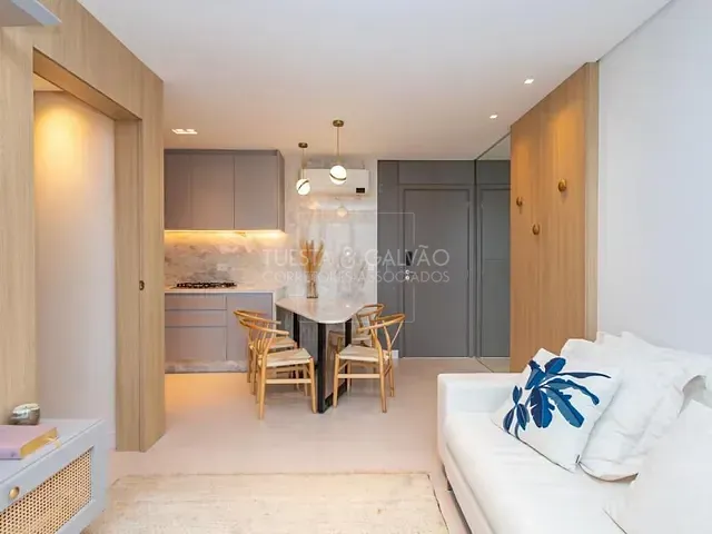 Apartamento com 60m² 1 quarto e 2 banheiros, à venda, no bairro Cabral em Curitiba