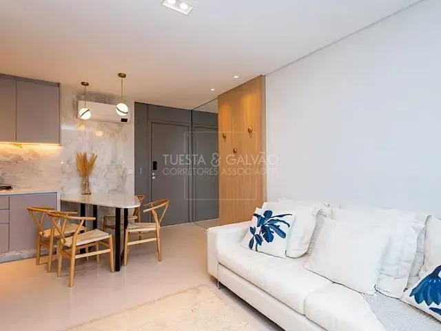 Apartamento com 60m² 1 quarto e 2 banheiros, à venda, no bairro Cabral em Curitiba