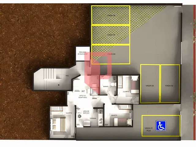 Apartamento com 87m² 3 quartos e 1 banheiro, à venda, no bairro Parque Xangri-Lá em Contagem