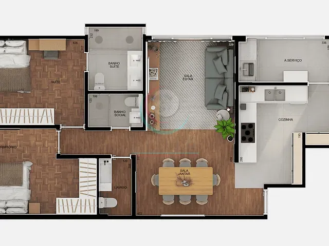 Apartamento 2 quartos e 3 banheiros, à venda, no bairro Higienópolis em São Paulo