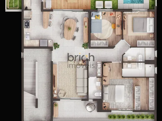 Apartamento com 182m² 3 quartos e 3 banheiros, à venda, no bairro Morro do Espelho em São Leopoldo
