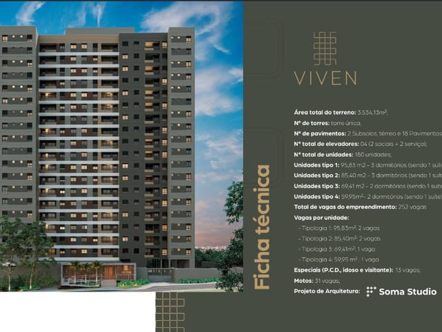 Apartamento 2 quartos e 2 banheiros, à venda, no bairro Jardim Urano em São José do Rio Preto