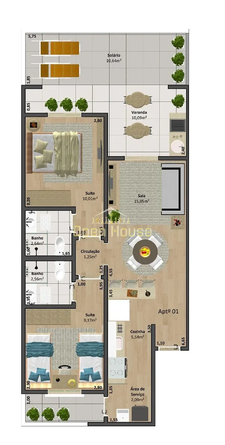 Apartamento, 2 quartos, 61 m² - Foto 8