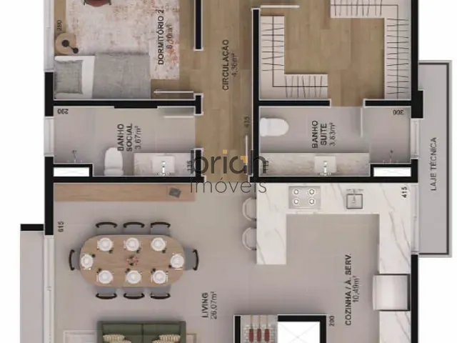 Apartamento 3 quartos e 3 banheiros, à venda, no bairro Vila Rosa em Novo Hamburgo