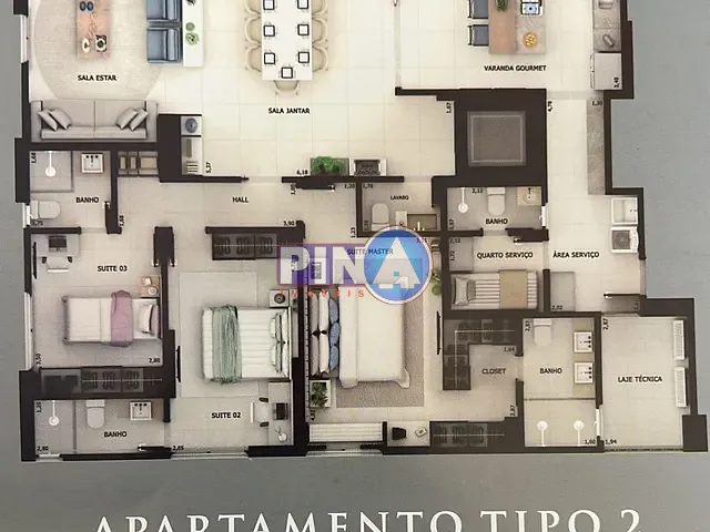 Apartamento com 170m² 3 quartos e 3 banheiros, à venda, no bairro Setor Pedro Ludovico em Goiânia