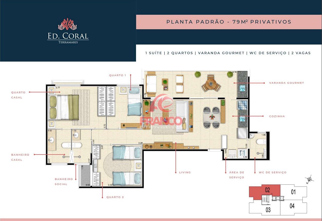 Apartamento, 3 quartos, 79 m² - Foto 35