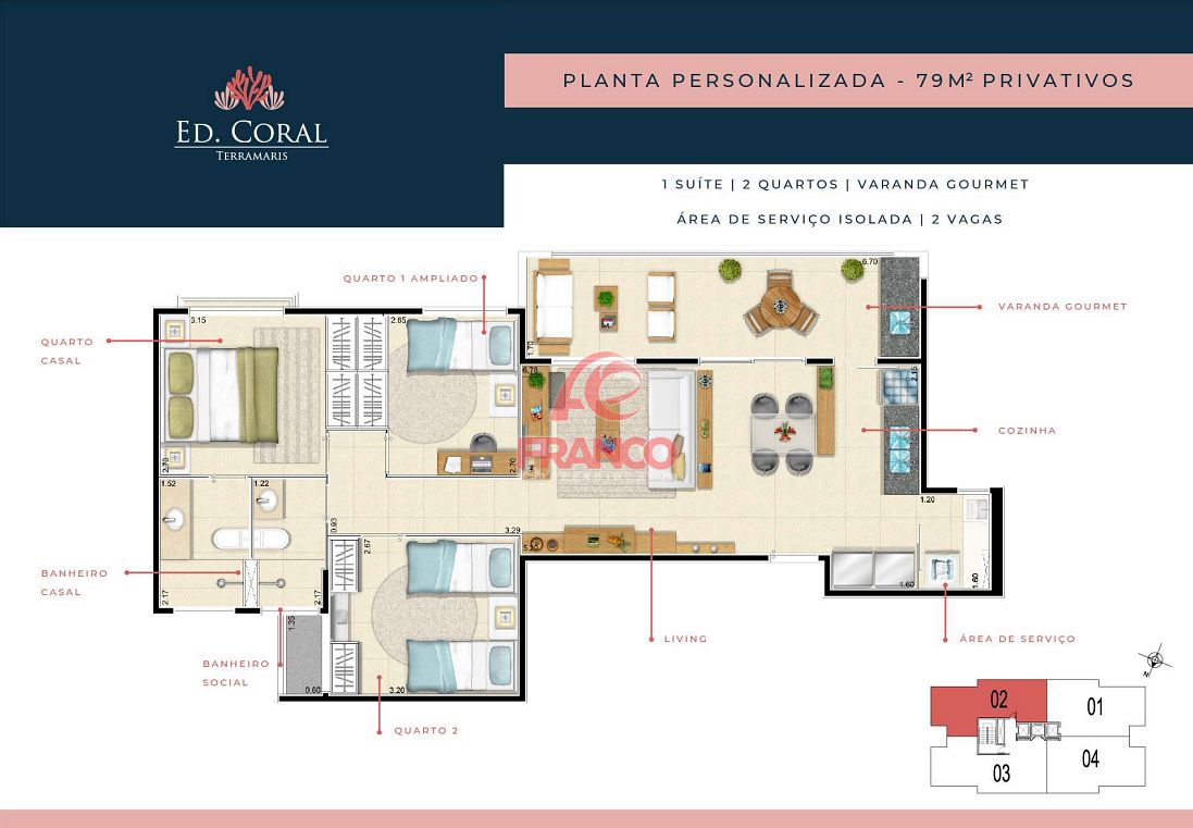 Apartamento, 3 quartos, 79 m² - Foto 37