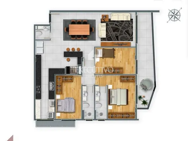 Apartamento com 185m² 3 quartos e 3 banheiros, à venda, no bairro Centro em Arroio Do Meio