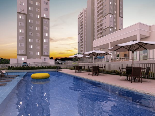 Apartamento com 44m² 2 quartos e 1 banheiro, à venda, no bairro Cidade Jardim em São José do Rio Preto