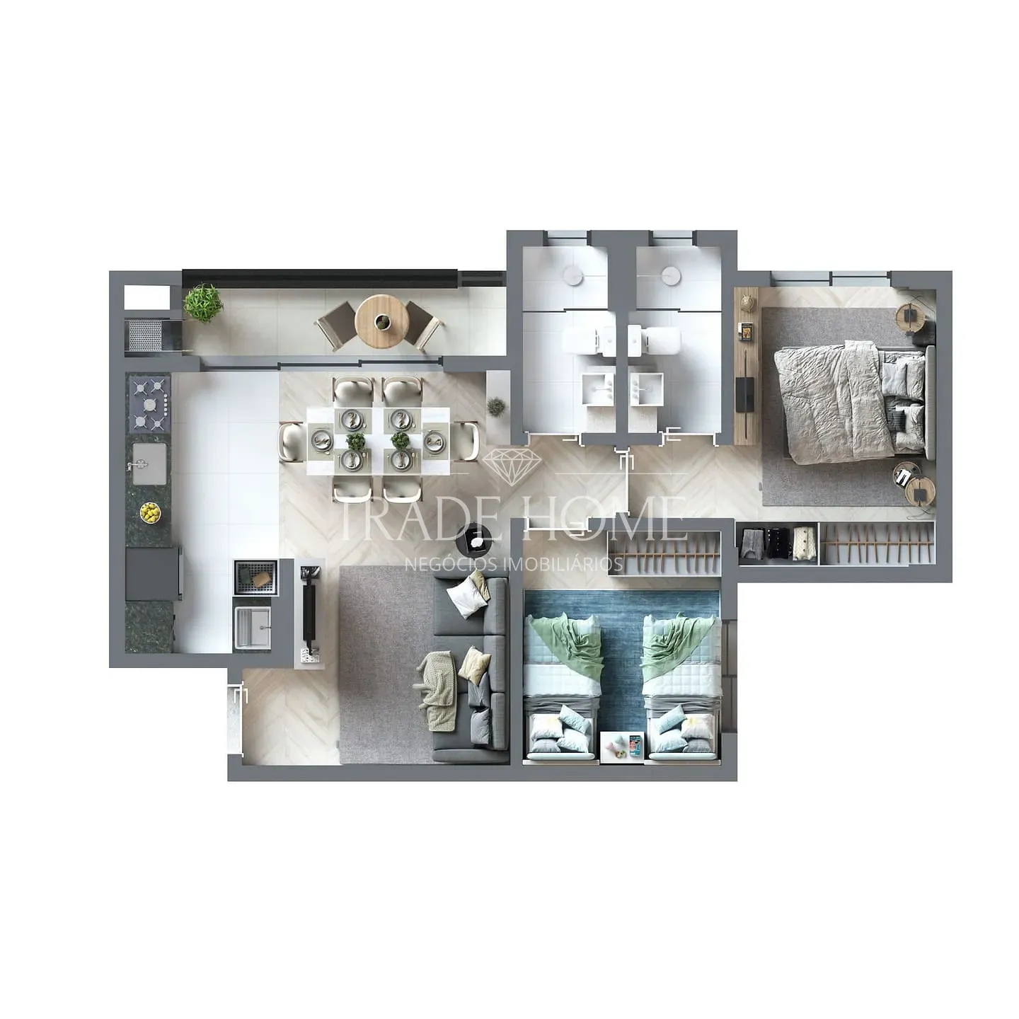 Apartamento, 3 quartos, 74 m² - Foto 29