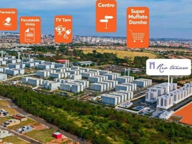 Apartamento com 44m² 2 quartos e 1 banheiro, à venda, no bairro Rios di Itália em São José do Rio Preto