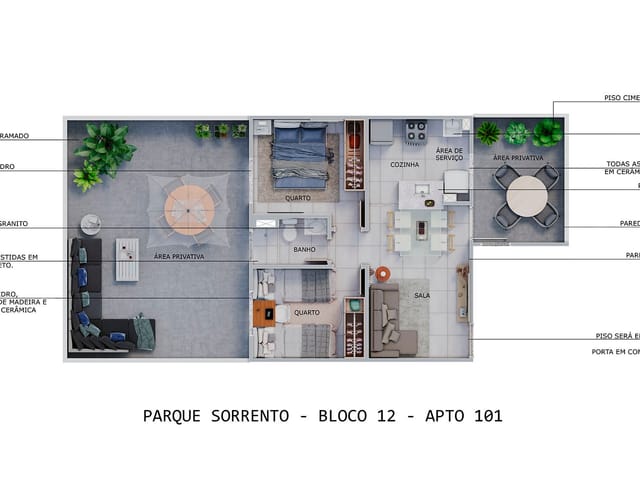 Apartamento com 39m² 2 quartos e 1 banheiro, à venda, no bairro Vila Pompéia em São José do Rio Preto