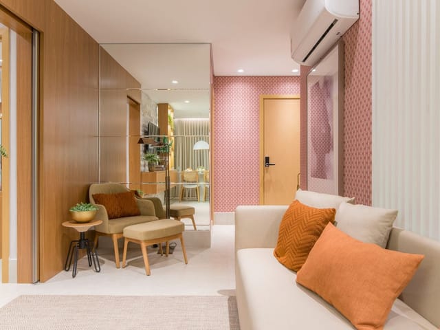 Foto do Apartamento - Apartamento á venda no condomínio Emirates Parque Flamboyant no Jardim Goiás em Goiânia tendo 72,36m² com 1 suíte e 1 vaga de garagem. | Home Gyn Imóveis Ltda