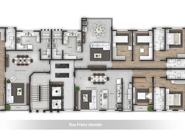 Apartamento com 149m² 2 quartos e 2 banheiros, à venda, no bairro Estrela em Ponta Grossa