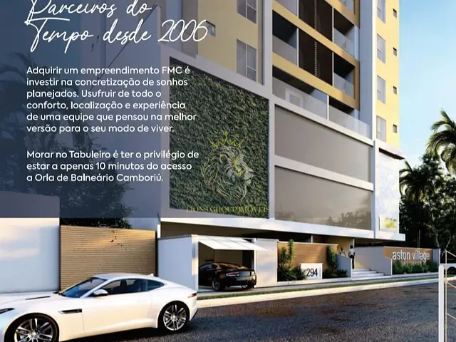 Apartamento 2 quartos e 2 banheiros, à venda, no bairro Tabuleiro em Camboriú