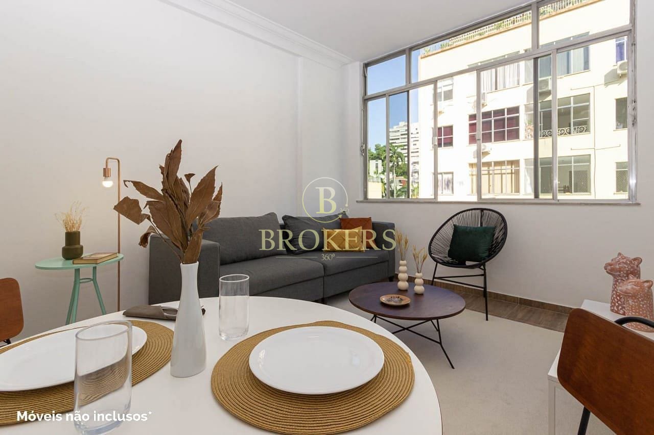 Apartamento à Venda, Laranjeiras, Sala, 2 quartos, 1 banheiro social, 1 vaga - 93 m² - Rio de Janeiro, RJ