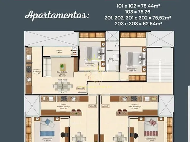 Apartamento 2 quartos e 2 banheiros, à venda, no bairro Rio Pequeno em Camboriú