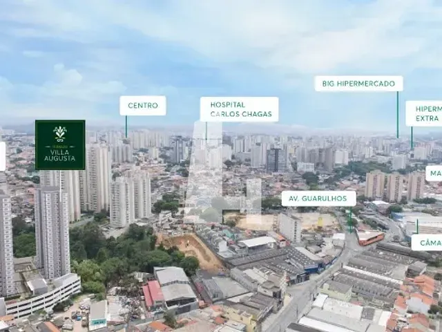 Apartamento com 55m² 2 quartos e 2 banheiros, à venda, no bairro Vila Augusta em Guarulhos