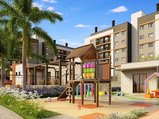Apartamento com 66m² 2 quartos e 1 banheiro, à venda, no bairro Cidade Industrial em Curitiba