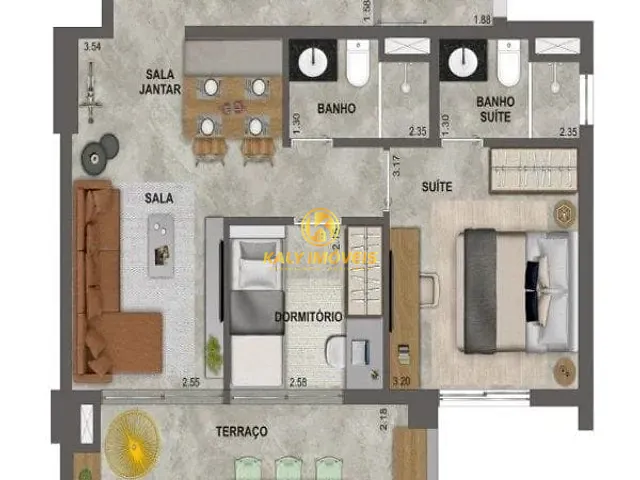 Apartamento com 70m² 2 quartos e 1 banheiro, à venda, no bairro Sumarezinho em São Paulo