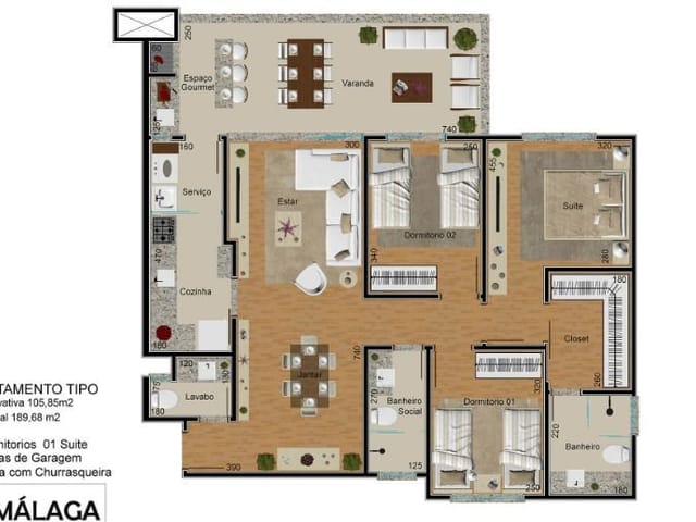 Apartamento com 214m² 3 quartos e 2 banheiros, à venda, no bairro Centro em Cambé