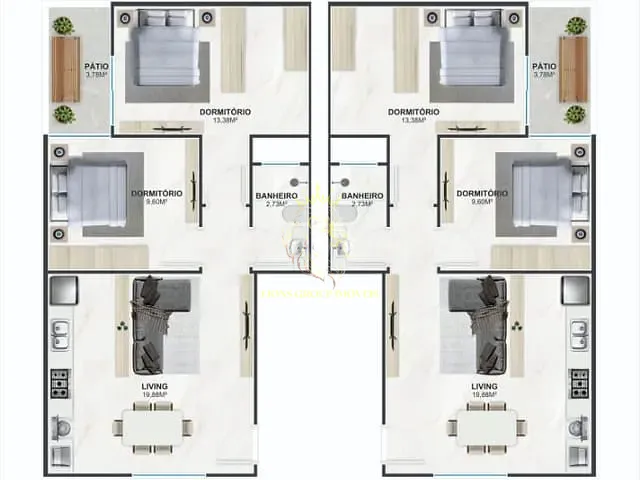 Apartamento 2 quartos e 1 banheiro, à venda, no bairro Rio Pequeno em Camboriú