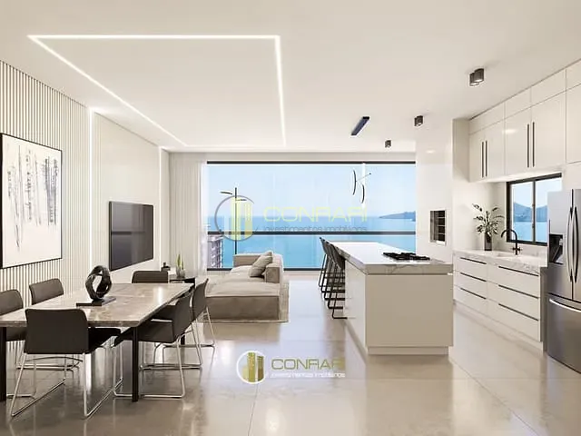 Apartamento com 140m² 3 quartos e 4 banheiros, à venda, no bairro Perequê em Porto Belo