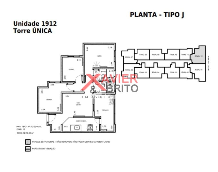 Apartamento à venda com 3 quartos, 59m² - Foto 5