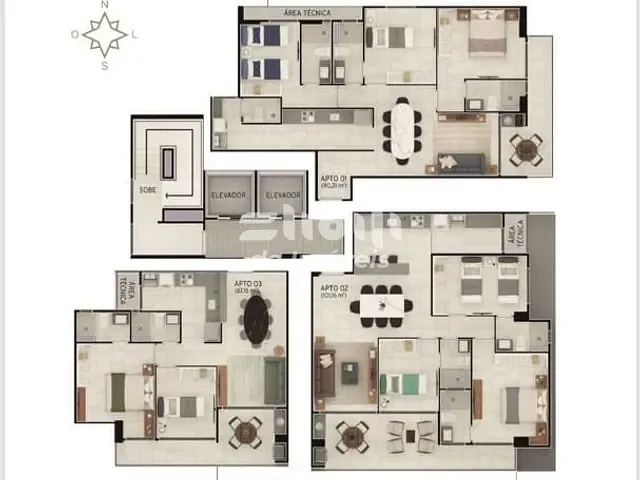 Apartamento 2 quartos e 1 banheiro, à venda, no bairro Aeroclube em João Pessoa
