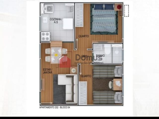 Apartamento à venda, no bairro Parque Senhor do Bonfim em Taubaté