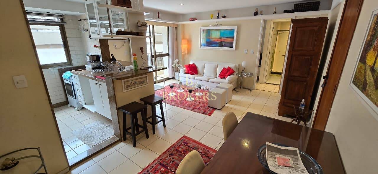 Apartamento totalmente mobiliado para locação, Rua Barão da Torre - Ipanema. Varanda,  2 suítes - 1 vaga. 72 m². Condomínio com infra total.