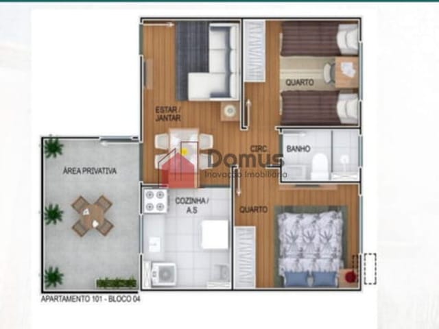 Apartamento à venda, no bairro Parque Senhor do Bonfim em Taubaté