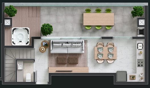 Apartamento, 1 quarto, 56 m² - Foto 35