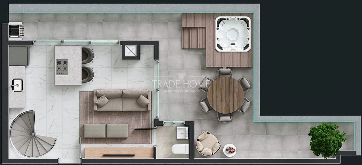 Apartamento, 1 quarto, 56 m² - Foto 37