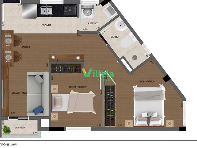 Apartamento 2 quartos e 1 banheiro, à venda, no bairro Cidade Líder em São Paulo