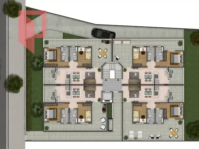 Apartamento com 52m² 2 quartos e 2 banheiros, à venda, no bairro Santa Rosa em Belo Horizonte