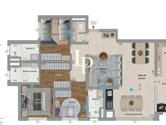 Apartamento 3 quartos e 1 banheiro, à venda, no bairro Cerâmica em São Caetano do Sul