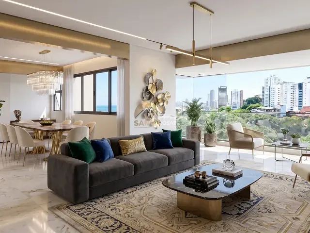 Apartamento com 374m² 4 quartos e 3 banheiros, à venda, no bairro Canela em Salvador