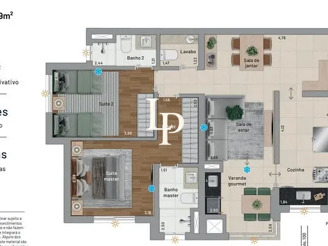 Apartamento 2 quartos e 1 banheiro, à venda, no bairro Cerâmica em São Caetano do Sul