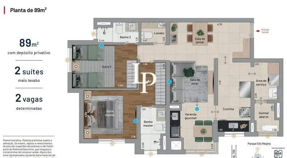 Apartamento, 2 quartos, 89 m² - Foto 4