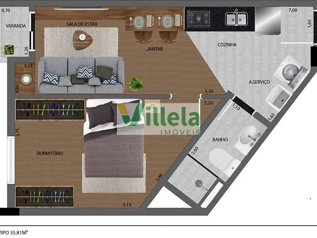 Studio 2 quartos e 1 banheiro, à venda, no bairro Cidade Líder em São Paulo