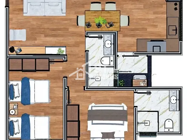 Apartamento com 94m² 2 quartos e 1 banheiro, à venda, no bairro Chácara Lagoa Dourada em Andradas