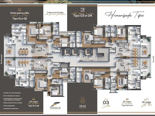 Apartamento 3 quartos e 4 banheiros, à venda, no bairro Meia Praia em Itapema