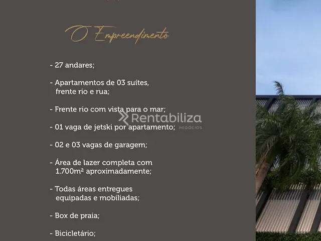 Apartamento 3 quartos e 4 banheiros, à venda, no bairro Meia Praia em Itapema