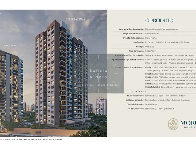 Apartamento com 60m² 2 quartos e 2 banheiros, à venda, no bairro Vila Andrade em São Paulo